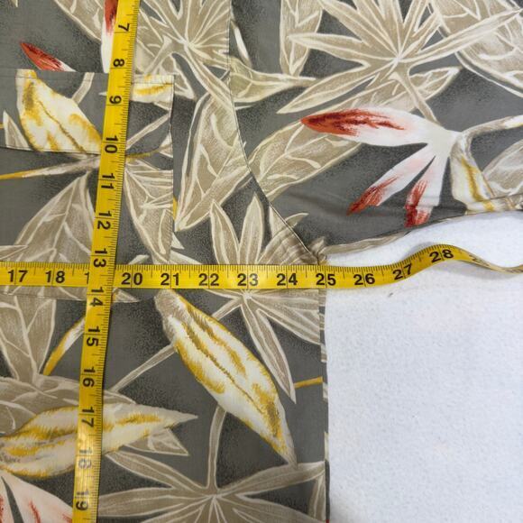 Tommy Bahama Mens Large Tropical Hawaiian Camp Shirt Double Chest Pockets - Picture 5 of 10
